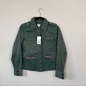 A New Day Military Jacket with Pocket Beading